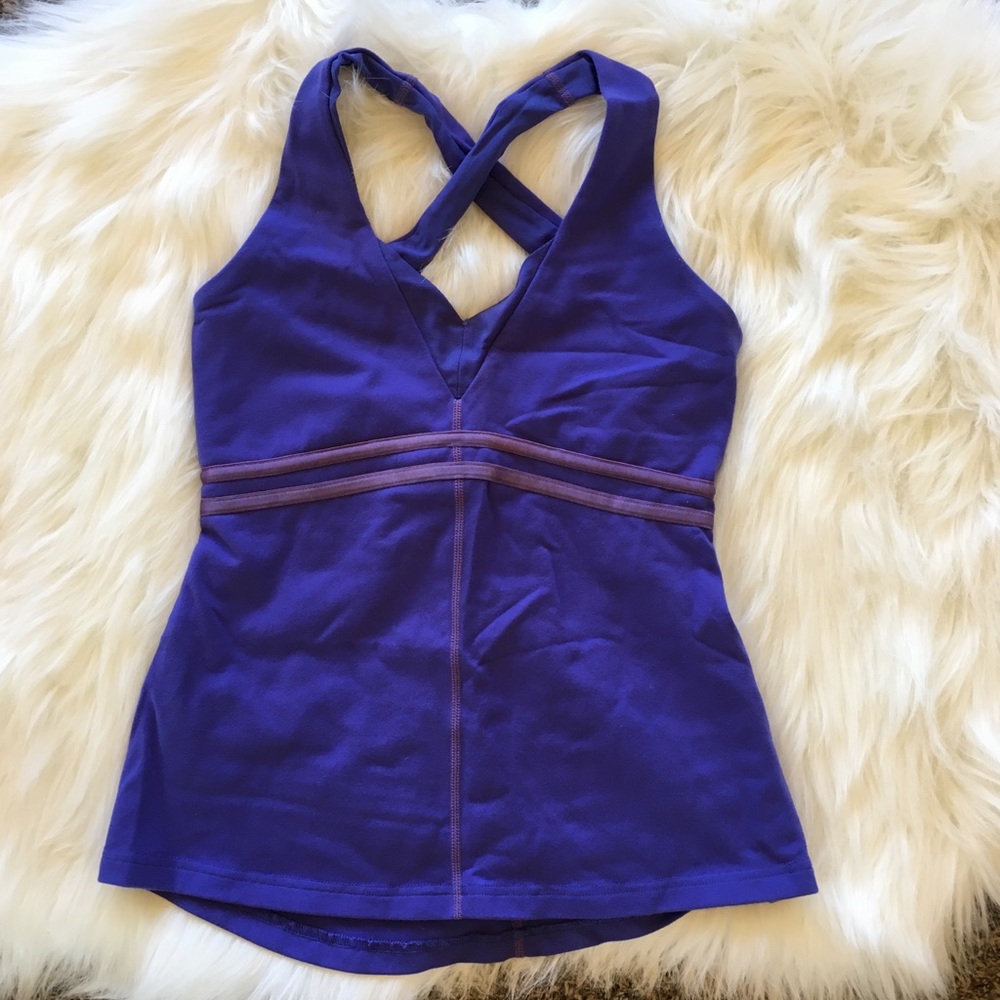 Lululemon Cross Back Tank Top Purple 2